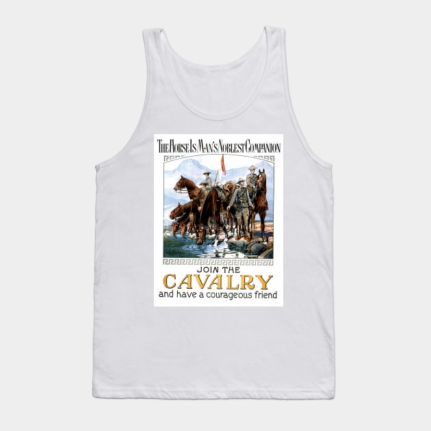 Vintage US Army Cavalry Recruiting Poster Tank Top by Naves